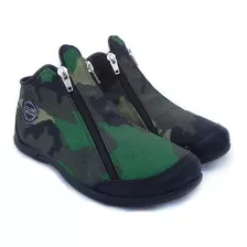 Zapatilla Botita Diseño Club Melon Modelo Camuflado#60b