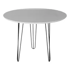 Mesa 90cm Jantar Redonda Hairpin Tripe Tri Metal 1/4