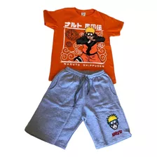 Conjunto Infantil Camiseta + Bermuda Naruto Shippuden Tam 6