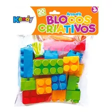 Blocos De Montar Com 20 Peças Coloridas - Brinquedo Criativo