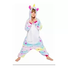 Pijama Kigurumi Enterito Disfraz Unicornio Estrellas Niños