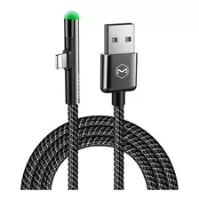 Mcdodo Cable Carga Rapida Para iPhone Led Gamer 90º