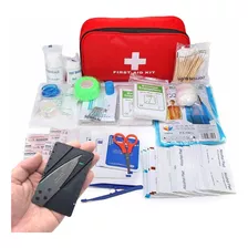 Kit Bolsa Primeiros Socorros 180pçs Sobrevivência + Brinde