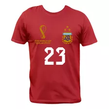 Remera Roja Emiliano Dibu Martínez Simil Camiseta Argentina