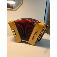 Acordeon Minuano 8 Baixos 21 Botões Natural Ré/sol Bandoneon