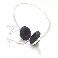 Fone Ouvido Colorido Confortável Headphone Simples Com Fio Cor Branco