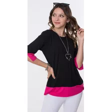  Blusa Remera Manga 3/4 Mujer