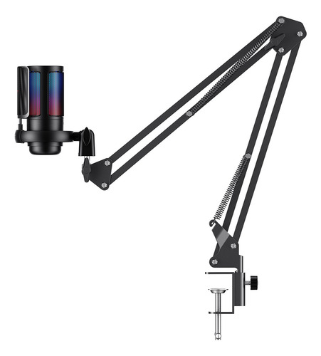 Micrófono Gamer Con Condensador Usb Negro Havit Gk50 Pro Rgb