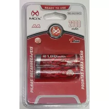 Pilhas Recarregáveis Aa Mox 2100 Mah Cartela Com 2 Originais