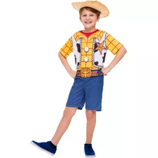 Fantasia Woody Curta Cowboy Toy Story 3 Com Chapeu Infantil