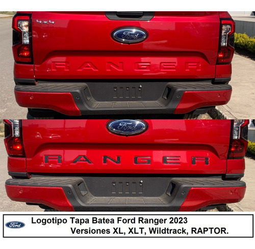 Letras Logotipo Ford Ranger 2023 Tapa Batea Todas Versiones Foto 5