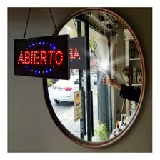 Cartel Led Abierto Doble Faz 48x25cm 220v Ideal Bajo Alero