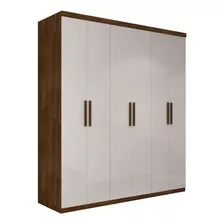 Guarda Roupa Dubai Casal Seis Portas Malbec Off White