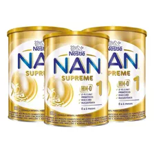 Kit 3 Unidades Nan Supreme 1 Fórmula Infantil 800g Nestle