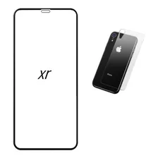 Kit Para iPhone XR 6.1 Pelicula Vidro 9d E Pl Traseira Vidro