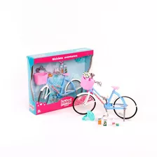 Juguete Set Bicicleta Para Muñeca Con Accesorios Material Pl