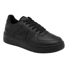 Tenis Urbano Apoort 5005 Color Negro Para Joven Tx3