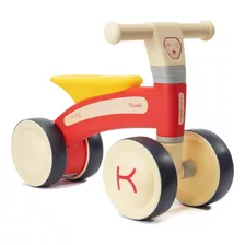 Triciclo Montable Infantil Ligero Con Ruedas Antideslizables Color Rojo