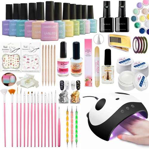 Kit Completo D Decoración Deco Esmaltes Semipermanentes Gel