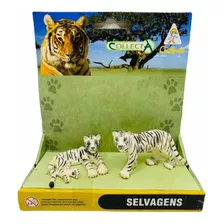 Miniatura Animal Dupla Filhotes Tigre Branco Collecta