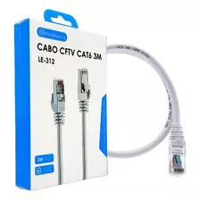 Cabo De Rede 3 Metros Ethernet Rj45 Cat6 Lan, Rede E Cftv