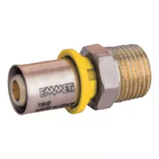 Conector Pex Gas Rosca Macho Emmeti 16mmx1/2