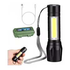 Mini Lanterna Bolso / Luminária Recarregável C/ Usb E Clip 