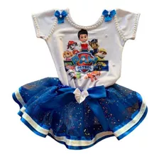 Fantasia Infantil Menina Saia De Tule E Body Patrulha Canina