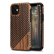 Tendlin Compatible Con iPhone 11 Estuche De Grano De Madera 