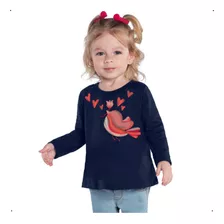 Blusa Manga Longa Infantil Menina Inverno Meia Malha Kyly 2