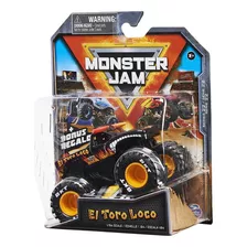 Monster Jam Camión De Metal Escala 1:64 Auto Monstruo Color El Toro Loco Negro