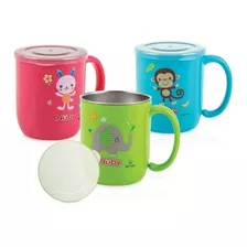 Vaso/taza Bebe Interior Acero Inoxidable Con Tapa Nuby