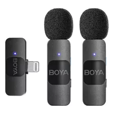 2 Micrófonos Inalámbrico Solapa Lavalier Boya Byv2 Lightning