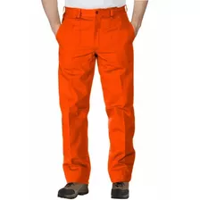  Pantalon Básico Ropa De Trabajo Naranja Omm