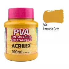 Tinta Pva Artesanato Amarelo Ocre 100ml Acrilex P/ Madeira