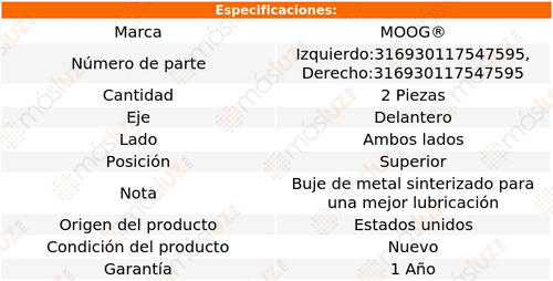 2- Rtulas Delanteras Sup Corvair Truck 1961/1964 Moog Foto 2