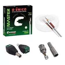 Kit Instalação 4 Câmeras De Segurança Cabo Cftv 4mm Bipolar 