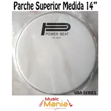 Parche Redoblante Bateria Timbal 14 Superior Blanco Pwr Beat