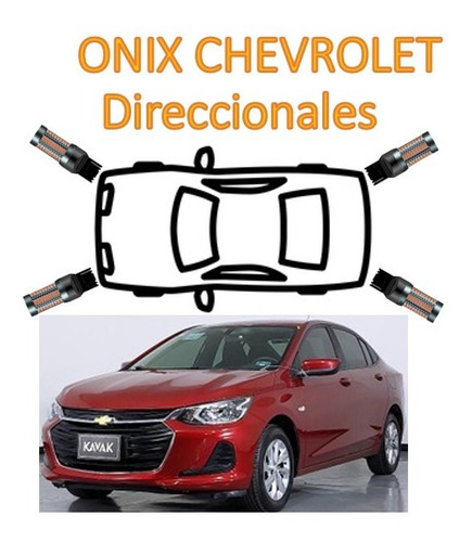 Led Direccionales Ambar Onix Chevrolet Canbus Sin Error 4 Pz Foto 2