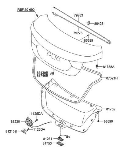 Chapa Cajuela Para Hyundai Elantra Sedan 2015 2016 Foto 6