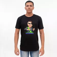 Camiseta Básica 100% Algodão Estampada Presidente P Ao Gg