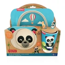 Set Alimentacion Bebe Bamboo Plato Vaso Fisher Price 5pz