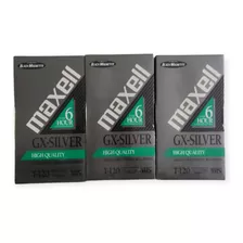 3 Videocasette Vhs Original Maxell T-120 Gx-silver 6 Horas