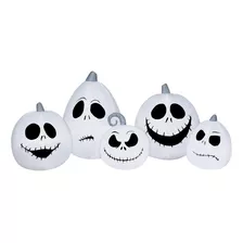 Gemmy Airblown - Coleccin De Calabaza Blanca Skellington, 3.