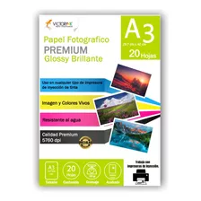 Papel Fotografico High Glossy A3 - 20 Hojas 180 Gr