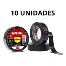 Kit 10 Rolos Fita Isolante 5 Metros - 3m Imperial 