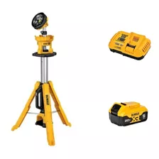 Foco Led Tripode Dewalt 20v + Bateria 20v + Cargador 20-60v 