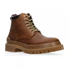 Bota Casual Gino Cherruti Piel Color Cafe Para Hombre