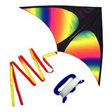 Gran Delta Kite Triangle Kite Windsock Con String Single