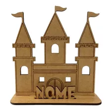 10 Lembrancinha Castelo Personalizado Em Mdf Crú 